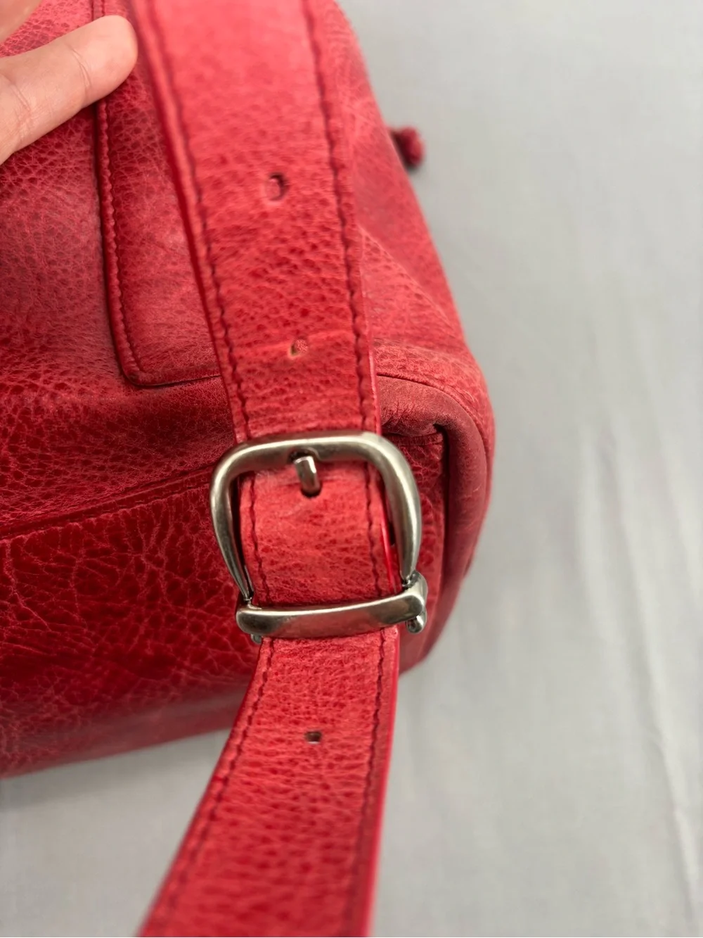 Ellington Red Genuine Leather Backpack Rucksack Distressed Drawstring Boho Bag